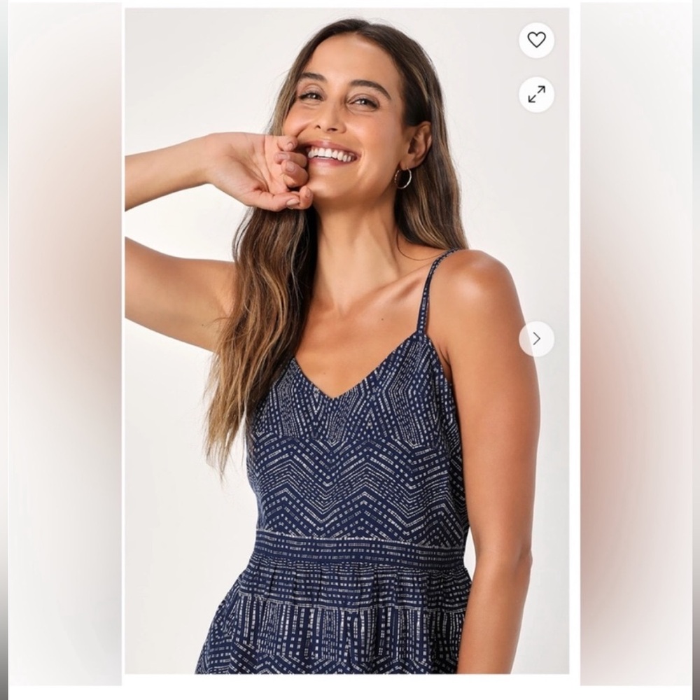 RVCA Navy Nolan Dress from Lulus Small